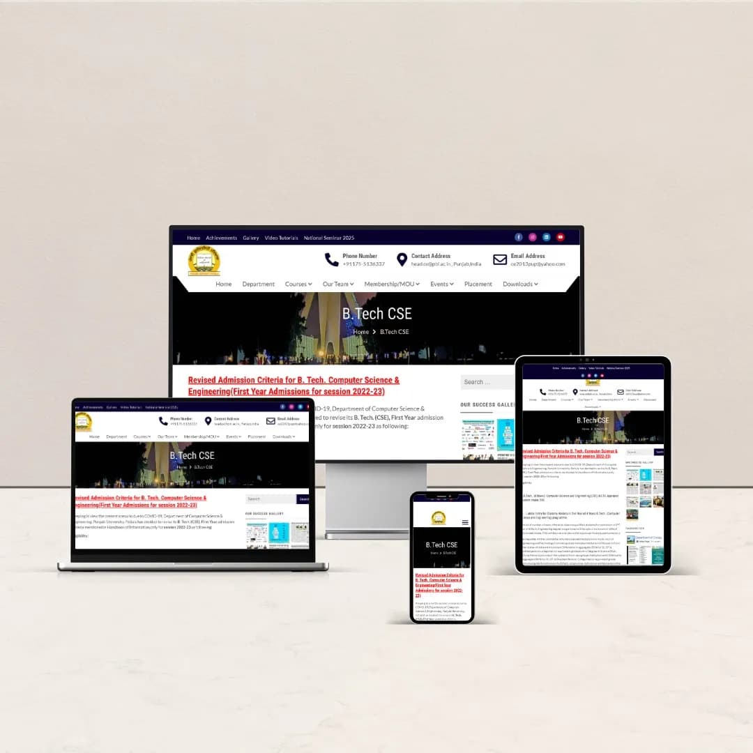 Punjabi University - University Website Development